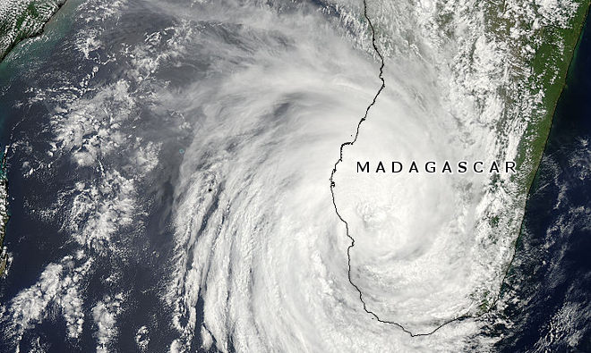 Cyclone Haruna over Madagascar