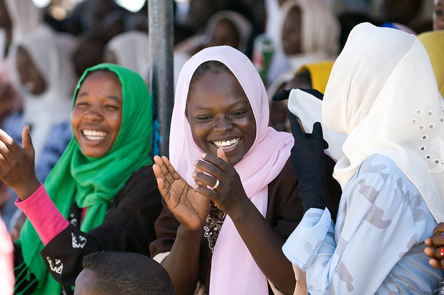 Against Gender Violence December 2009 Al Fashir, Shamal Darfor, Sudan. A significant number of IDPs turned up to attend a volleyball match organised by UNAMID’s Public Information Division in AbuShouk IDP camp just outside of El Fasher, North Darfur. The occasion was part of a venture by the Public Information division to raise awareness about gender-based violence, an exceedingly relevant issue in IDP camps across Darfur.