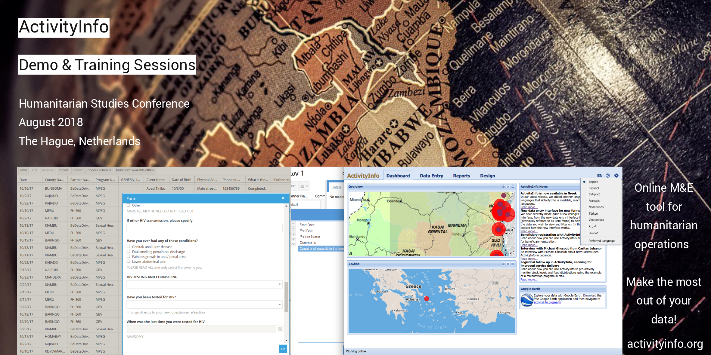 ActivityInfo Demonstration and Workshop during the Humanitarian Studies Conference