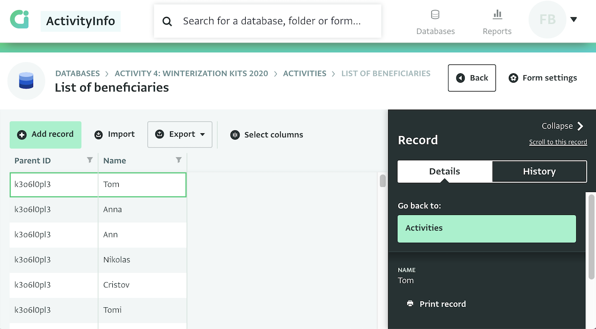 Moving from a Subform to a Form