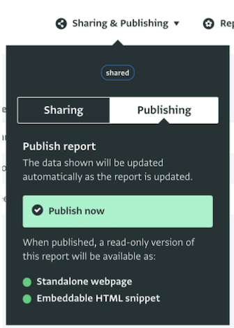 Publishing a Report