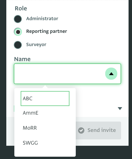 Assigning users to partner organizations