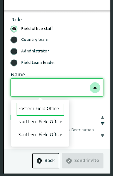 Assigning users to offices or partner organizations