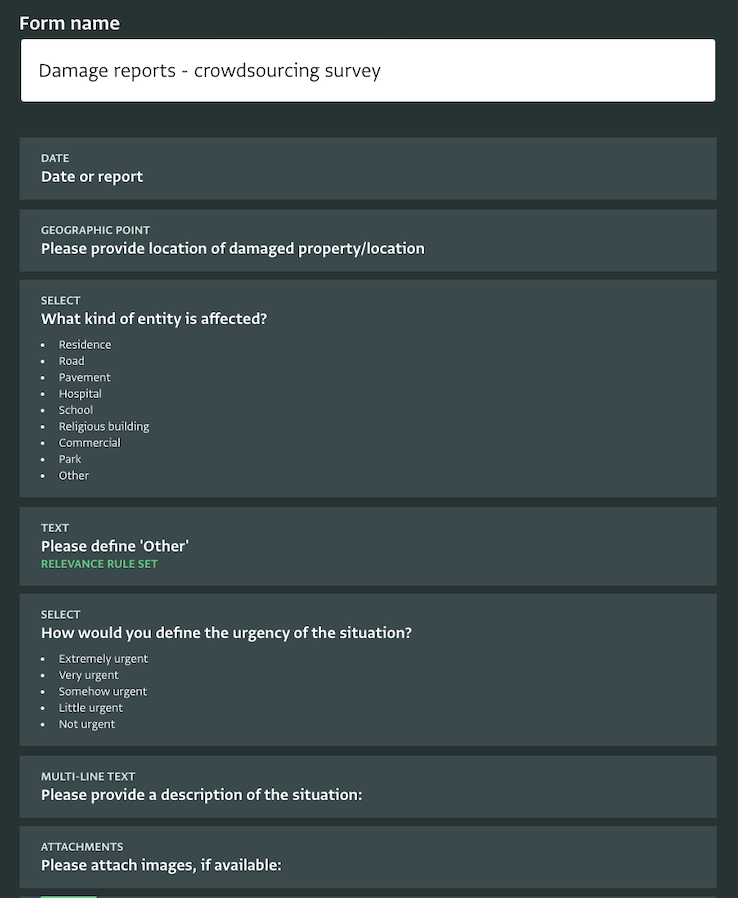 Form design: Crowdsourcing survey