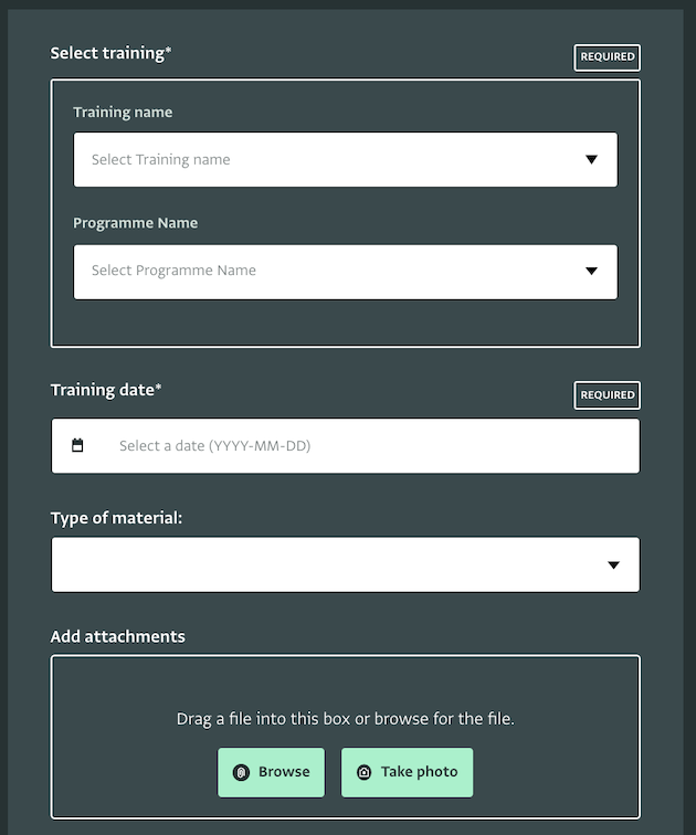 Data entry: Qualitative material