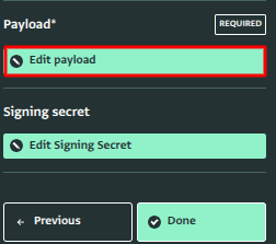 Edit payload