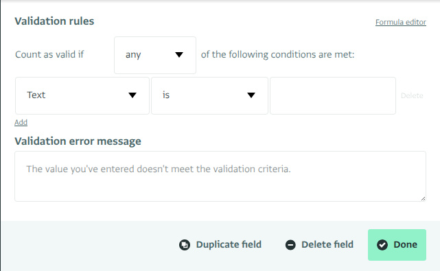 Rule builder