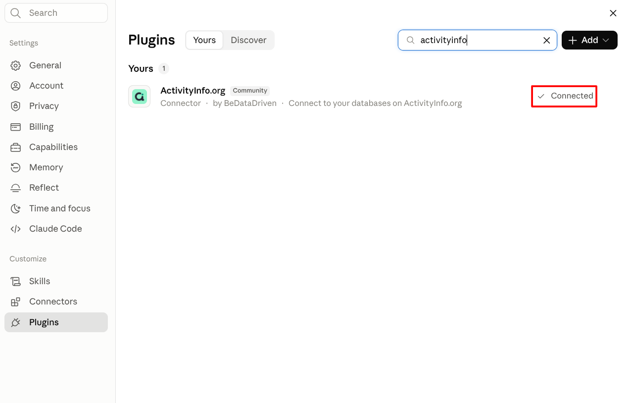 ActivityInfo.org connected