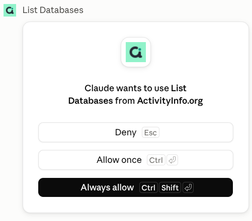 Allow Claude to List Databases