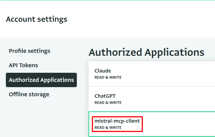 Authorized Applications