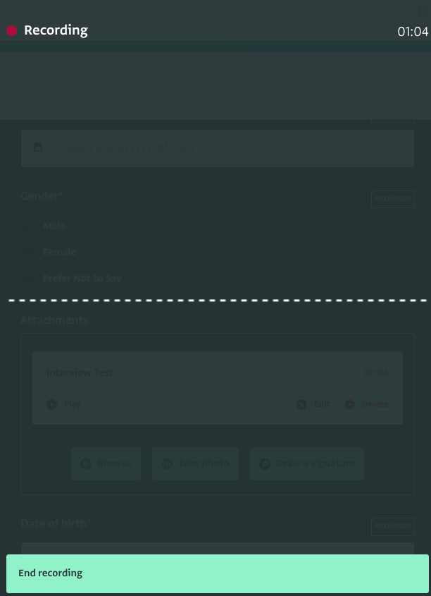 ActivityInfo audio recording