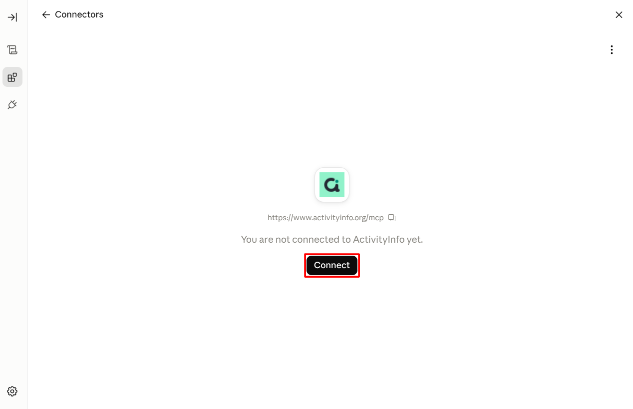 Connect to the ActivityInfo MCP server