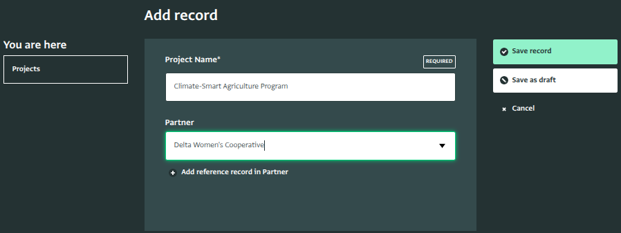 Add record
