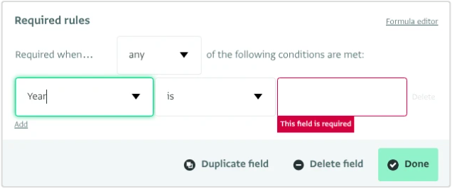 Rule builder
