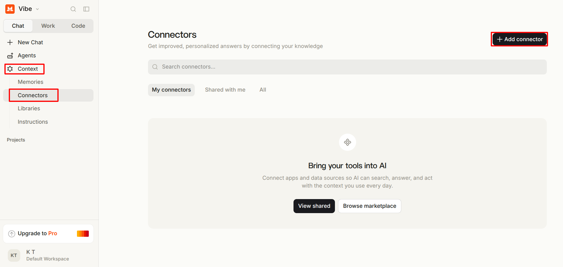 Add connector